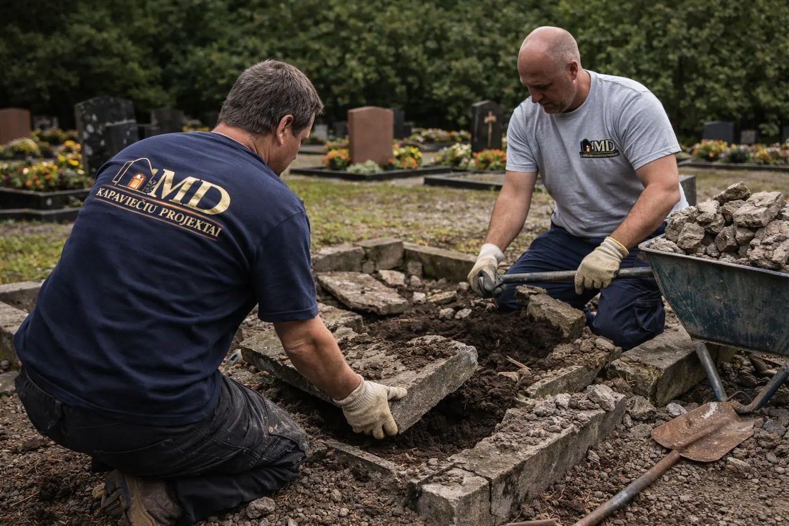 Senų kapų demontavimas Tauragėje